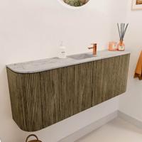Toiletmeubel Mondiaz Joya Dlux | 113.2 cm | Meubelkleur Dusk | Faye wastafel Glace Wasbak Midden | 1 kraangat