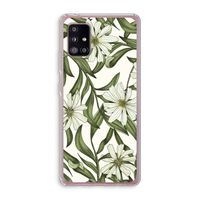 Wit bloemenpatroon: Samsung Galaxy A51 5G Transparant Hoesje