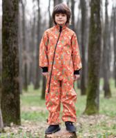 Waterproof Softshell Overall Comfy Jolly Dino Orange Bodysuit