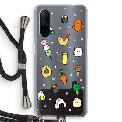 Happy bento friends: OnePlus Nord CE 5G Transparant Hoesje met koord