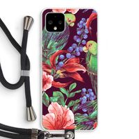 Papegaaien: Pixel 4 XL Transparant Hoesje met koord