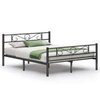 Metalen bedframe met opbergruimte onder het bed, Zwart / 160 x 200 cm Metalen bedframe met opbergruimte onder het bed, Zwart / 160 x 200 cm