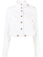 Versace Jeans Couture veste crop à patch logo - Blanc