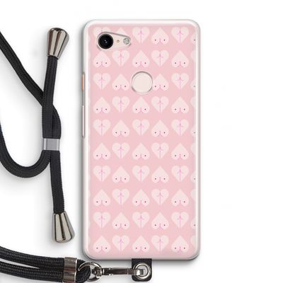 Ass 'n Titties: Pixel 3 Transparant Hoesje met koord