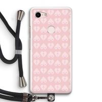 Ass 'n Titties: Pixel 3 Transparant Hoesje met koord Ass 'n Titties: Pixel 3 Transparant Hoesje met koord