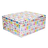 Inpakpapier/cadeaupapier Happy Birthday 150 x 70 cm op rol   -