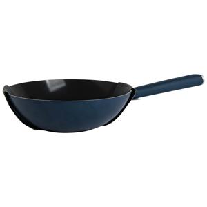 Hugo Kennis wokpan - blauw/zwart - ø28x8 cm