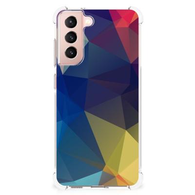 Samsung Galaxy S21 FE Shockproof Case Polygon Dark Samsung Galaxy S21 FE Shockproof Case Polygon Dark
