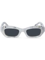 Off-White Eyewear Venezia marbled rectangle sunglasses - Tons neutres - thumbnail