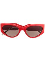 Ferragamo lunettes de soleil à monture oversize - Rouge - thumbnail