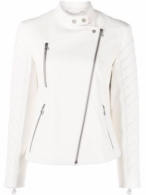 Ferragamo veste de moto en cuir - Blanc