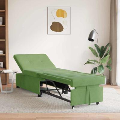 Slaapbank Lichtgroen 67 x 194 x 38 cm Fluweel