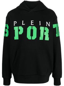 Plein Sport hoodie en coton à logo imprimé - Noir