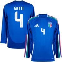 Italië Shirt Thuis 2024-2025 (Lange Mouwen) + Gatti 4
