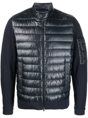 Herno veste zippée à empiècements matelassés - Bleu