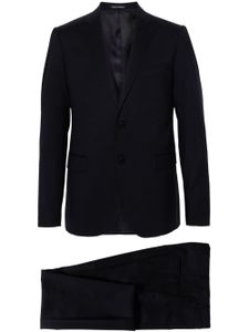 Emporio Armani costume à simple boutonnage - Bleu