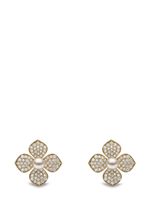 Yoko London boucles d'oreilles Petal en or 18ct serties de diamants et de perles