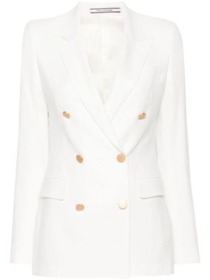 Tagliatore blazer en sergé à boutonnière croisée - Blanc
