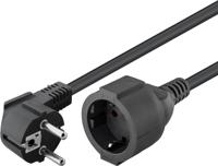 Goobay 93093 electriciteitssnoer Zwart 3 m Netstekker type F - thumbnail