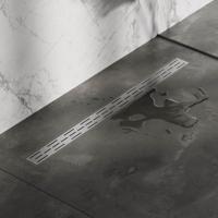 Brauer Douchegoot met Standaard Rooster en Flens - 100 cm - Rvs Geborsteld