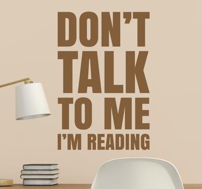 Muursticker tekst I´m reading