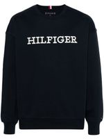 Tommy Hilfiger sweat en coton mélangé à logo imprimé - Bleu - thumbnail