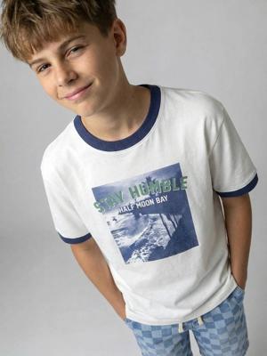 T-shirt met korte mouwen met fotoprint wit