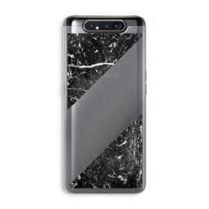 Zwart marmer: Samsung Galaxy A80 Transparant Hoesje