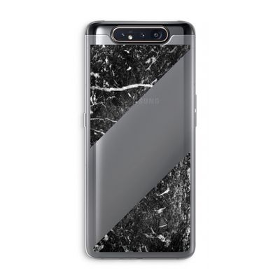 Zwart marmer: Samsung Galaxy A80 Transparant Hoesje