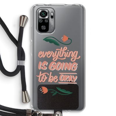Optimistic flower girl: Xiaomi Redmi Note 10S Transparant Hoesje met koord