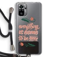 Optimistic flower girl: Xiaomi Redmi Note 10S Transparant Hoesje met koord