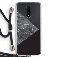 Combinatie marmer: OnePlus 7 Transparant Hoesje met koord