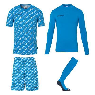 Uhlsport Progressive Keeperstenue Pack Kids Blauw