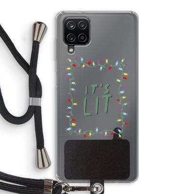 It's Lit: Samsung Galaxy A12 Transparant Hoesje met koord