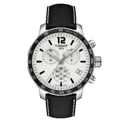 Horlogeband Tissot T095.417.16.037.00 / T600035409 Leder Zwart 19mm