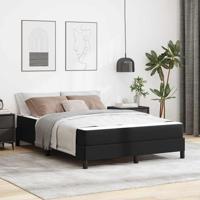 Bed met matras Zwart 160 x 200 cm Kunstleer
