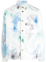 Haikure chemise en coton à effet taches de peinture - Bleu - thumbnail