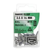 Parkers ck 3,5x16mm rvs 30st - Deltafix