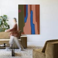 Urban Cotton Wandkleed 'Tajo' 110 x 145cm in Frame - black