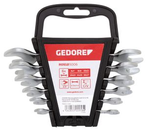 Gedore Red Dubbele Steeksleutelset 6 delig 6 17 mm Kort Zwart