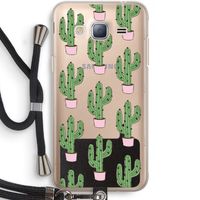 Cactus Lover: Samsung Galaxy J3 (2016) Transparant Hoesje met koord