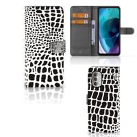 Motorola Moto G51 5G | Telefoonhoesje | Met pasjeshouder | Slangenprint Motorola Moto G51 5G | Telefoonhoesje | Met pasjeshouder | Slangenprint
