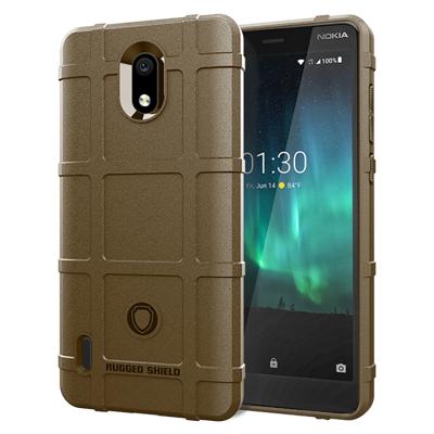 Volledige dekking schokbestendig TPU Case voor Nokia 3.1 C (bruin)