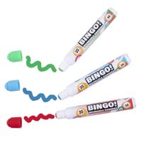 Bingo stiften/markers/dabbers - 3x - blauw/geel/rood - 20 ml