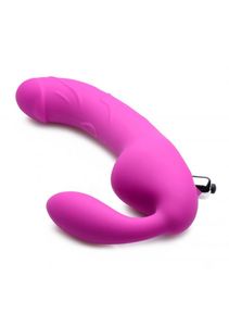 ROYAL RIDER Vibrating Silicone Strapless Strap On - Purple