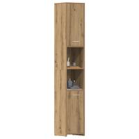 Badkamerkast 30x30x183,5 cm bewerkt hout artisanaal eikenkleur Badkamerkast 30x30x183,5 cm bewerkt hout artisanaal eikenkleur