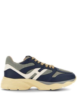 Hogan baskets en cuir à empiècements - Bleu