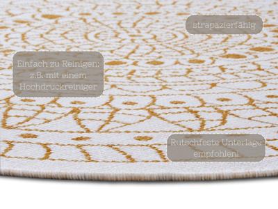 Hanse Home - Northrugs In- and Outdoor reversible carpet round Porto Ochre - 240 cm
