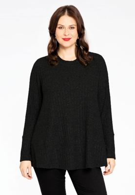 Yoek Pullover A-lijn | Zwart | Maat 38/40