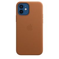 Apple origineel Leather MagSafe Case iPhone 12 / 12 Pro Saddle Brown - MHKF3ZM/A - thumbnail